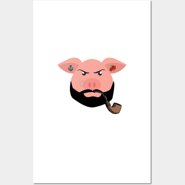 PIG. Daddy Pipe Wall Art by BellyMen